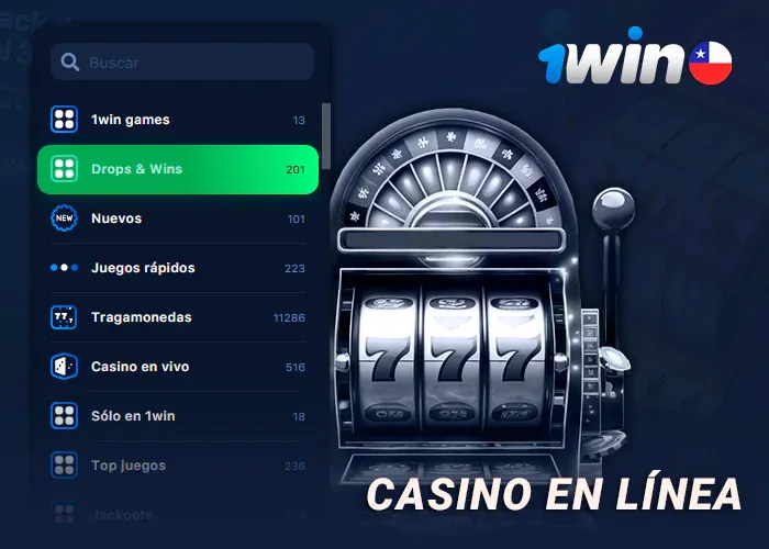 Salón de casino de 1win con el bloque de juegos propios